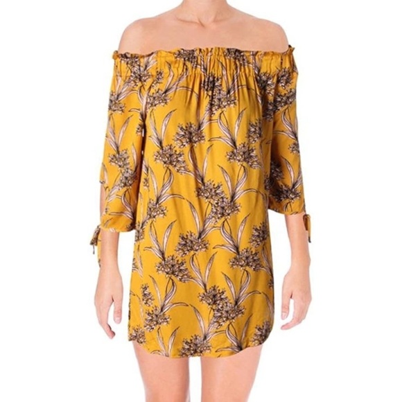 MINKPINK Dresses & Skirts - MINKPINK Women's Sri Lanka Floral Print Off Shoulder Dress
